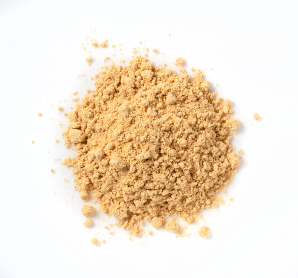 istock Japanese soybean flour on a white background 1242520930