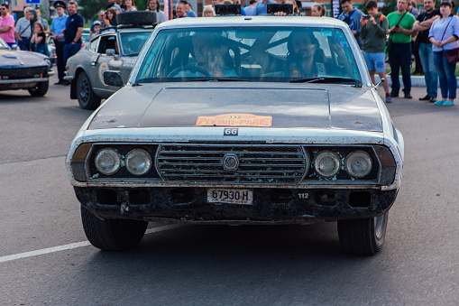 Novokuznetsk, Russia-June, 14 2019: The 7th Peking to Paris Motor Challenge is unique in the motoring world a true endurance motor rally following in the wheel-tracks of the original pioneers of 1907