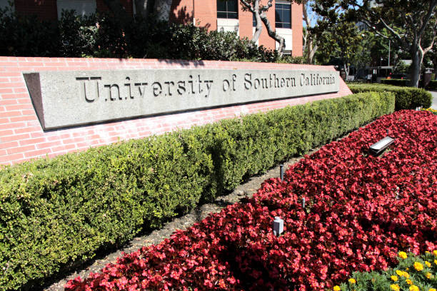 University of Southern California Entrance Sign stock photo