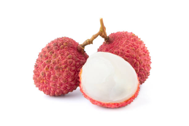 ripe lychee isolate on white background ripe lychee isolate on white background lychee stock pictures, royalty-free photos & images