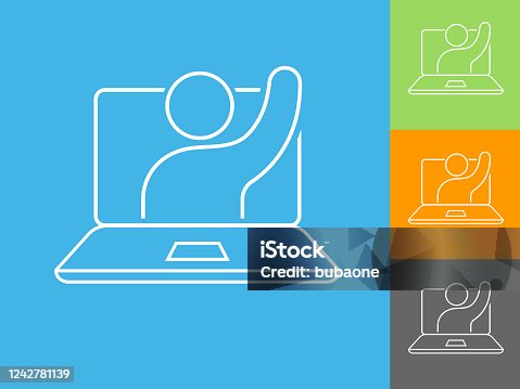 istock Laptop Computer with Video Chat Icon 1242781139