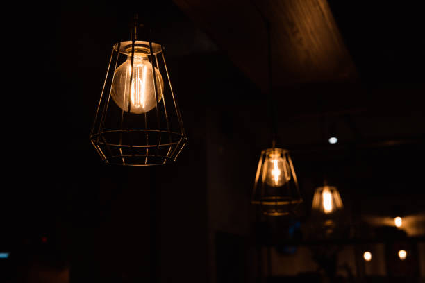 istock Pendant burning lights for interior decoration 1242799335