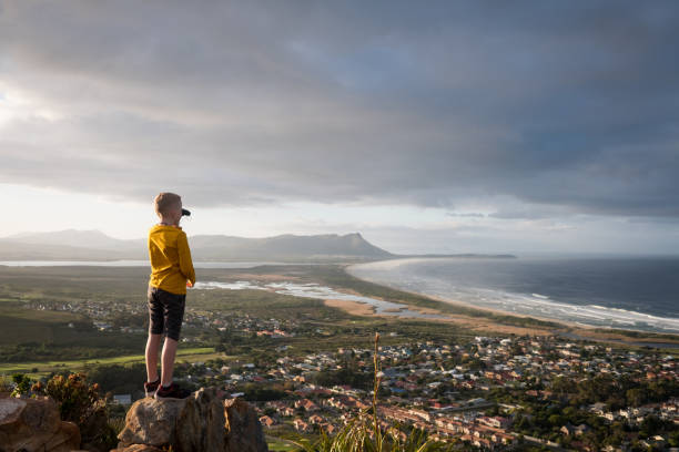 istock Young boy uses binoculars to look at the view 1242826984
