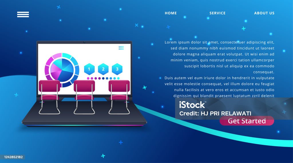 Elearning Background Vector Online Courses Elearning Vector Background Vector Illustration Stock ...