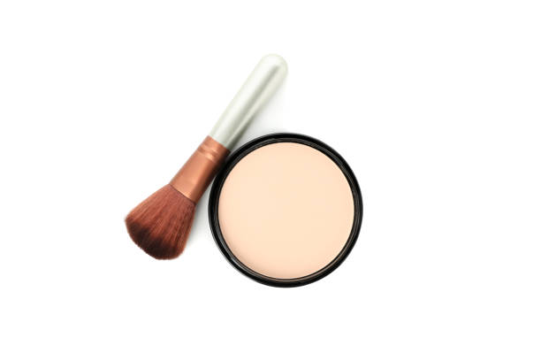istock Blush powder isolated on white background. Female accessories 1242896706