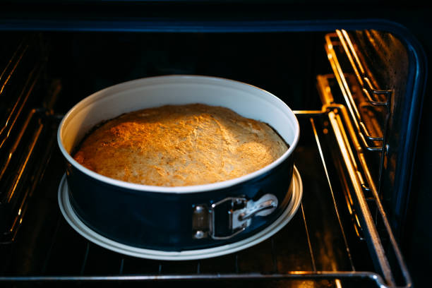 istock High Angle View Of Banana Bread In Oven 1242987771