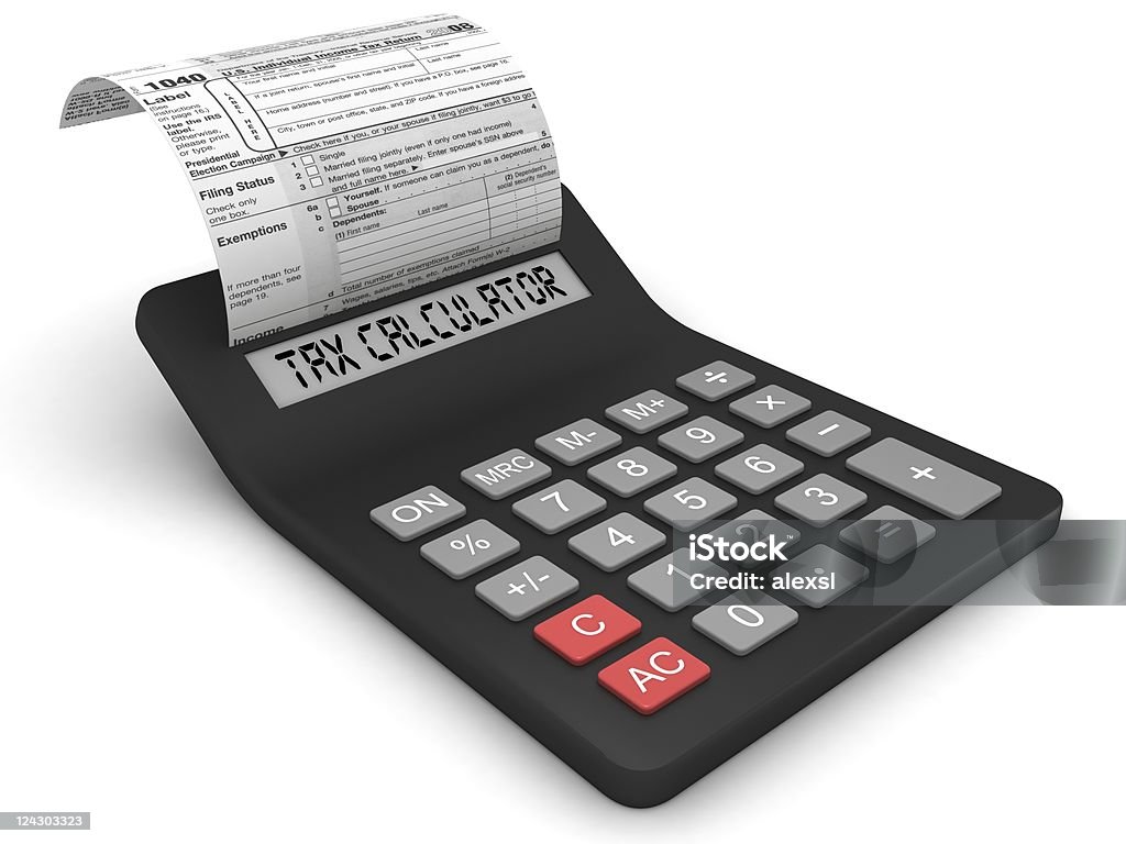 Калькулятор налог - Стоковые фото Банковское дело роялти-фри