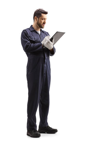 istock Full length shot of a male worker writing a document 1243048314