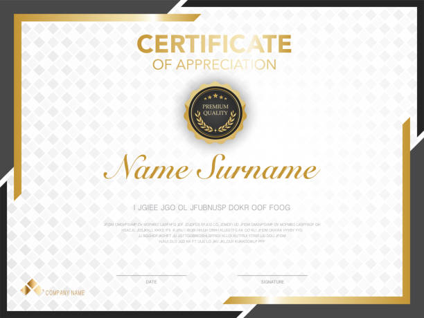 Certificate or Diploma template luxury modern style. Certificate or Diploma template luxury modern style. Vector illustration. certificate templates stock illustrations