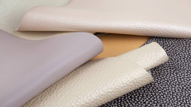 Natural leather textures samples Different pastel colors natural leather textures samples leather white hide textured stock pictures, royalty-free photos & images