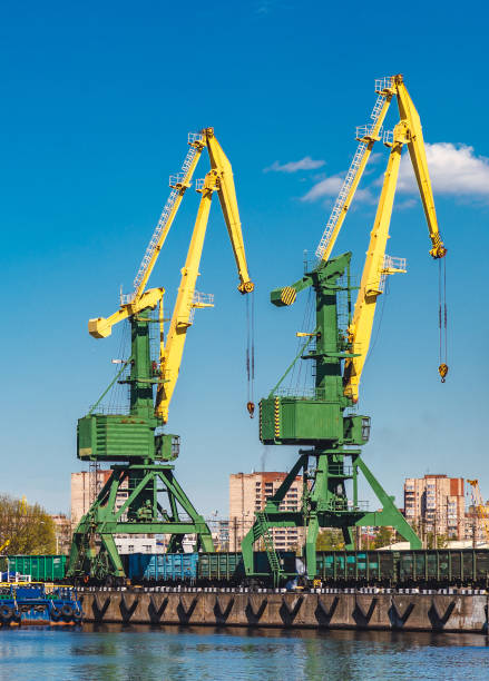 istock cargo cranes in a river port 1243058814