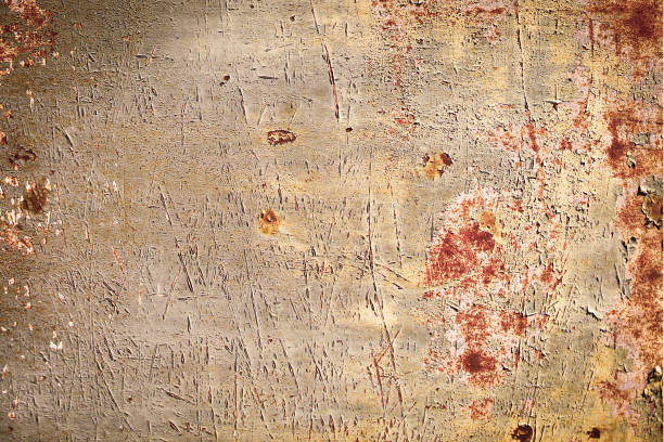 istock Rusty vintage panel. Abandoned vintage panel of metal. Perfect background with space 1243086486