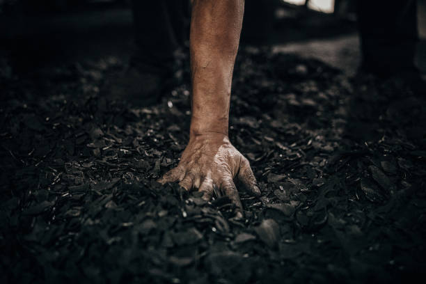 istock Close up of man picking up coal 1243130014