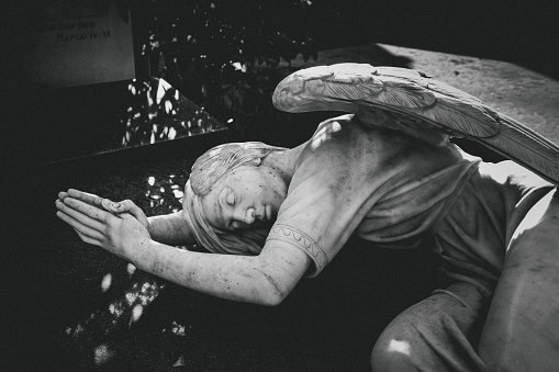 Angel Tombstone Cemetery Black and White\nCimitero Acattolico in Rome also Know “Cimitero di piramide”\nCemetery Protestant in Rome