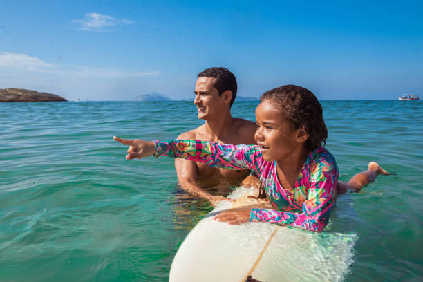 istock Father and daughter surf day 1243144798