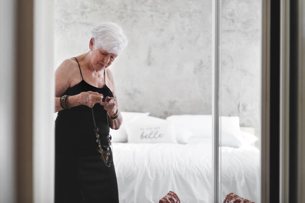 istock Senior woman preparing for an outing 1243156550