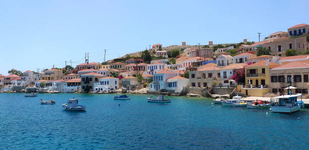 istock Greece Rhodes village with port 1243187348