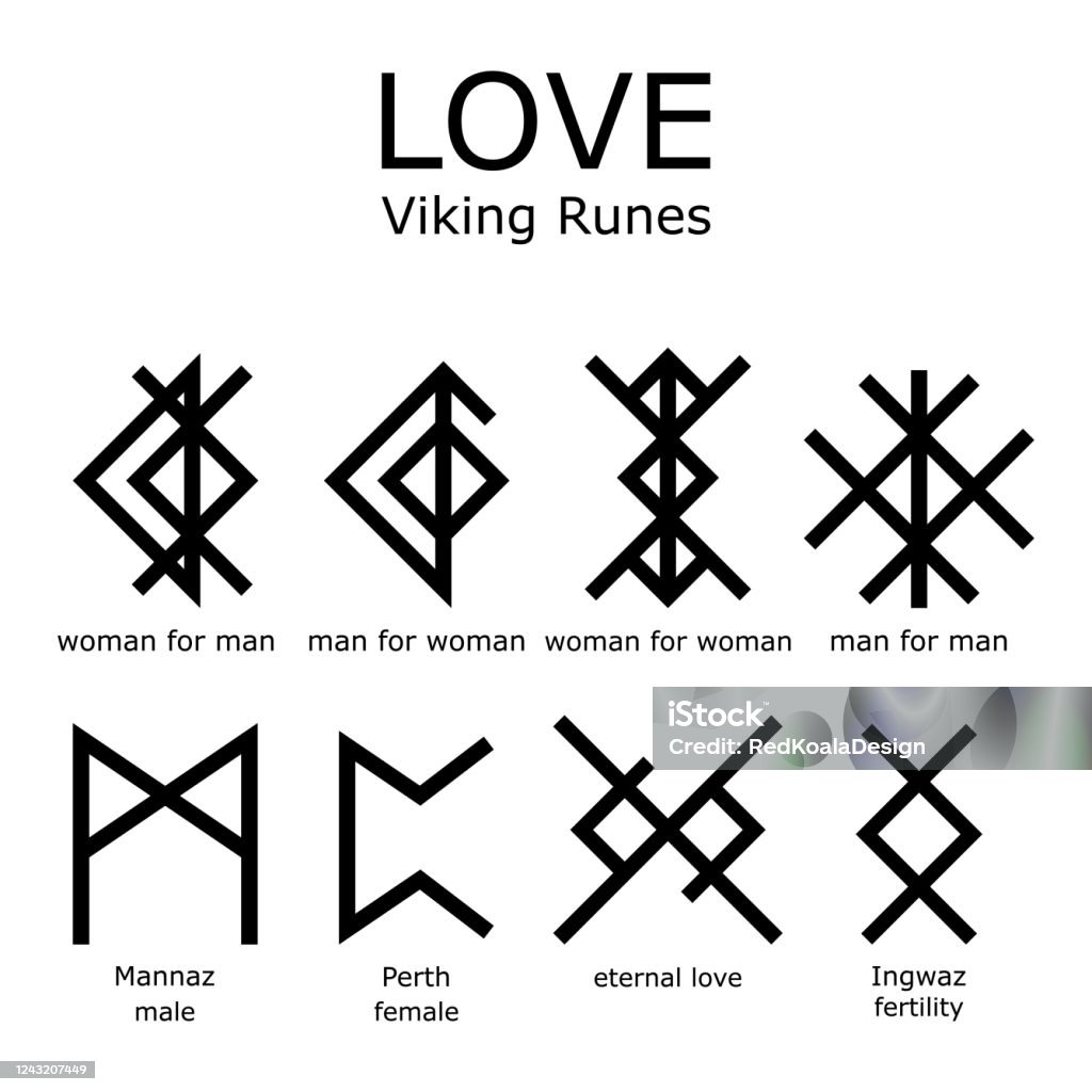 Ilustración de Love Viking Runes Vector Set Bind Runes And Runnic Sript  Relación Pareja Diseño De Símbolos Masculinos Y Femeninos y más Vectores  Libres de Derechos de Vikingo - iStock