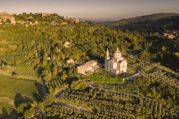 istock Panoramic photo from the drone, Montepulciano. 1243241553