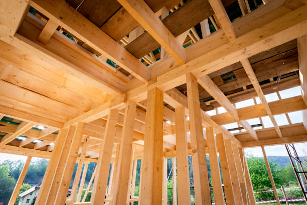 istock New interior residential wooden construction house framing 1243246698