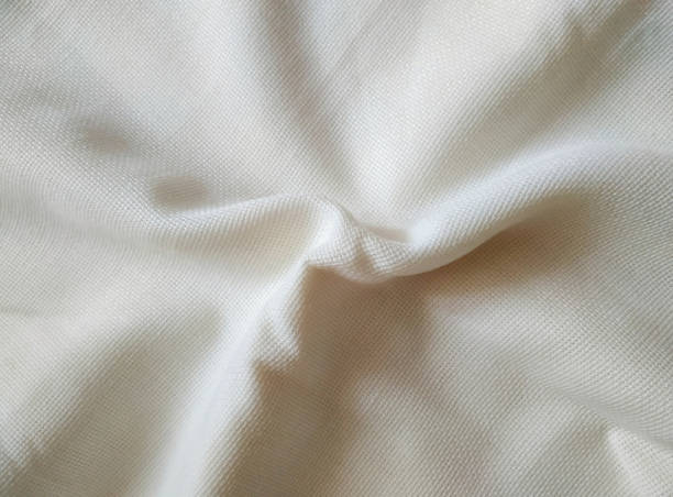 istock Milk white crumpled canvas close up 1243246722