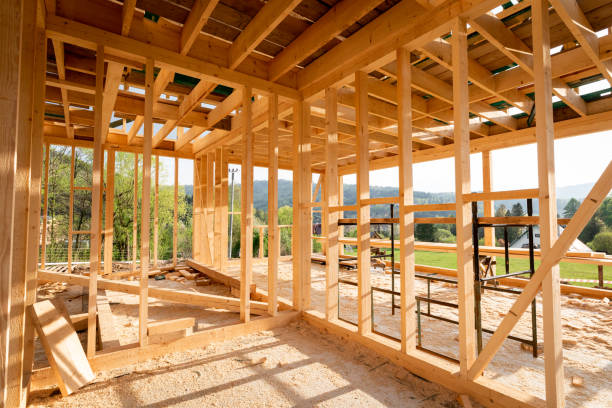 istock New interior residential wooden construction house framing 1243246825