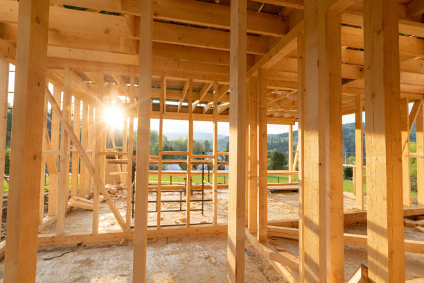 istock New interior residential wooden construction house framing 1243247220