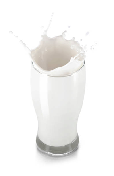 istock Milk Splash in Glass Isolated 1243299146