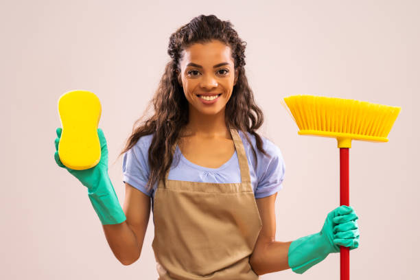 istock Professional maid ready for cleaning 1243325368
