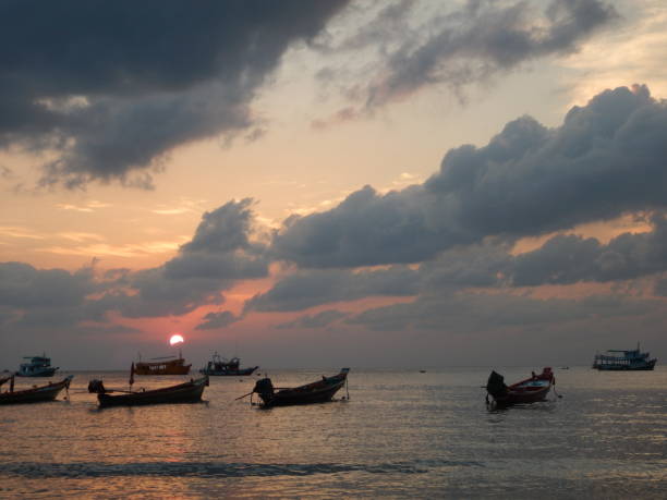 istock beautiful sunset in Sai ri beach 1243332209