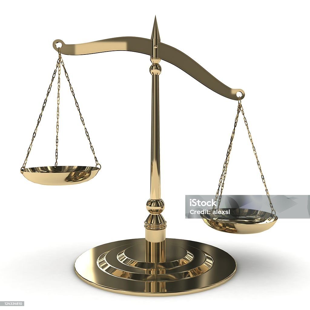 Balanceamento de escala - Royalty-free Balança da Justiça Foto de stock
