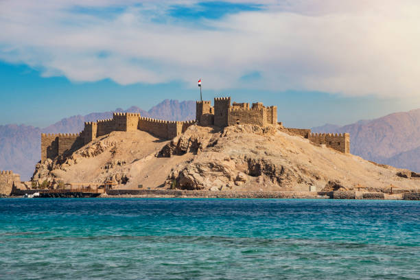Salah El Din Castle on Farun Island stock photo