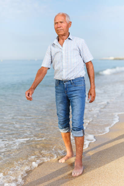 istock Active mature man in headwear posing 1243441357