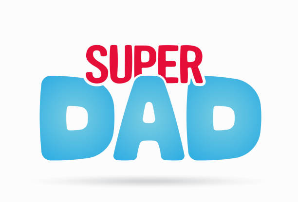 Blue word dad. Vector illustration Blue word dad. Vector illustration best dad ever stock illustrations