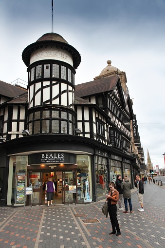 People visit Beales Department Store in Bolton, UK. Beales entered administration in 2020, helped by KPMG.