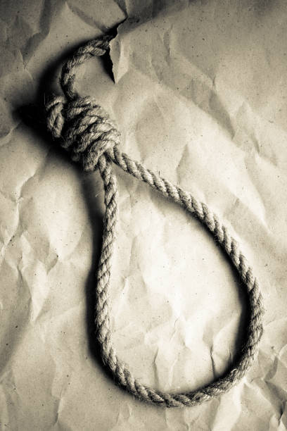 cuerda suicida - tied knot rope adversity emotional stress fotografías e imágenes de stock