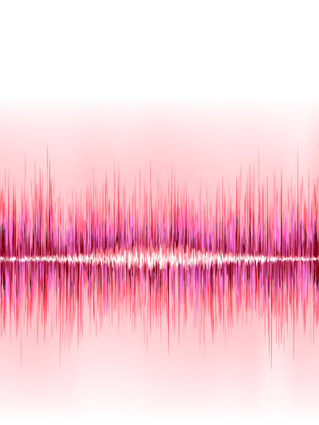 rosa soundwelle auf weißem hintergrund. + eps8 - gitarre grafiken stock-grafiken, -clipart, -cartoons und -symbole