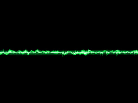 Bright sound wave on a dark green background. EPS 10 vector file included