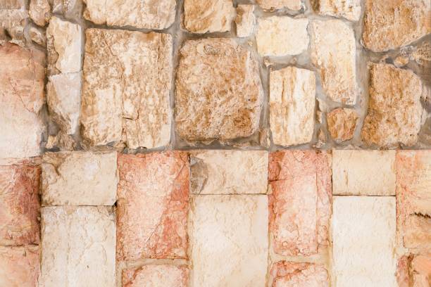 istock Stone wall texture. Old stoned background. Details. Jerusalem, Israel 1243593372