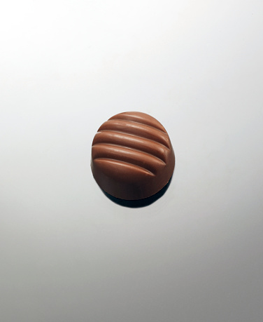 Truffle chocolate on gray background