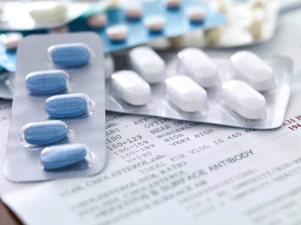 istock Medical report and medicines 1243595597