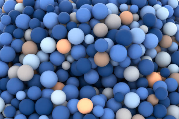 Background of Spheres One Red
