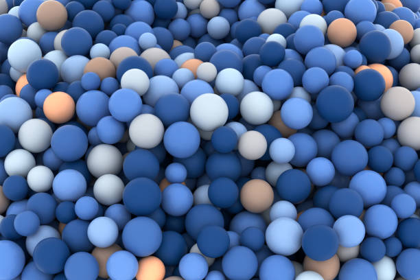 A peal of plastic balls of different sizes and colors