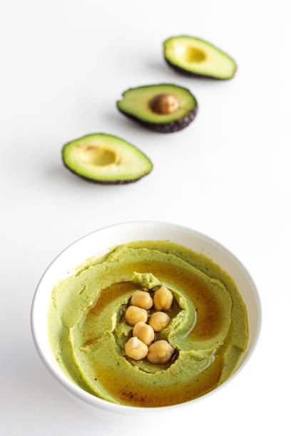 istock Homemade avocado and chickpea hummus 1243638950