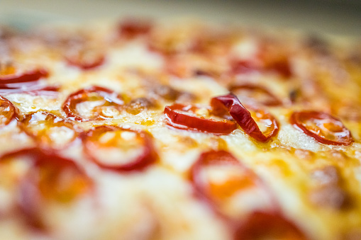 Food, Pizza, Delicious - Overhead image of cheese pizza