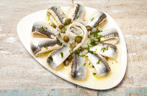 Anchovies in oil and vinegar