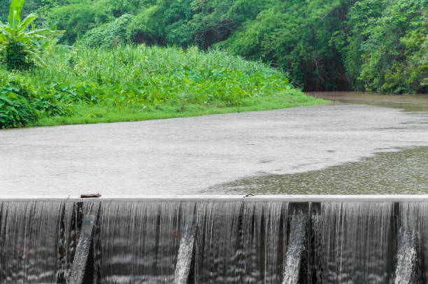 Azud is a construction made to raise the water level of a stream or river in order to divert part of the flow to irrigation ditches or other supply pipelines.