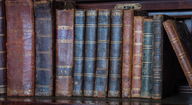 istock old books placed on wooden shelf 1243686314