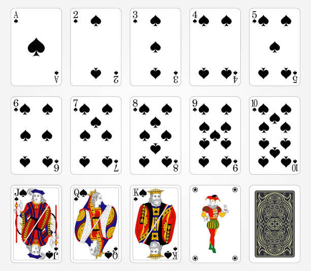 istock Playing cards of Hearts on a white background. Vector illustration.  Original design. 1243689160