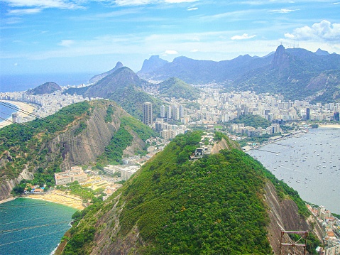 View from Sugarloaf mountain in Rio de Janeiro, Brazil